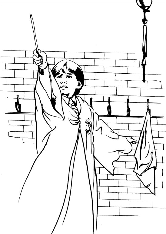 Plansa de colorat cu Harry Potter 77 179